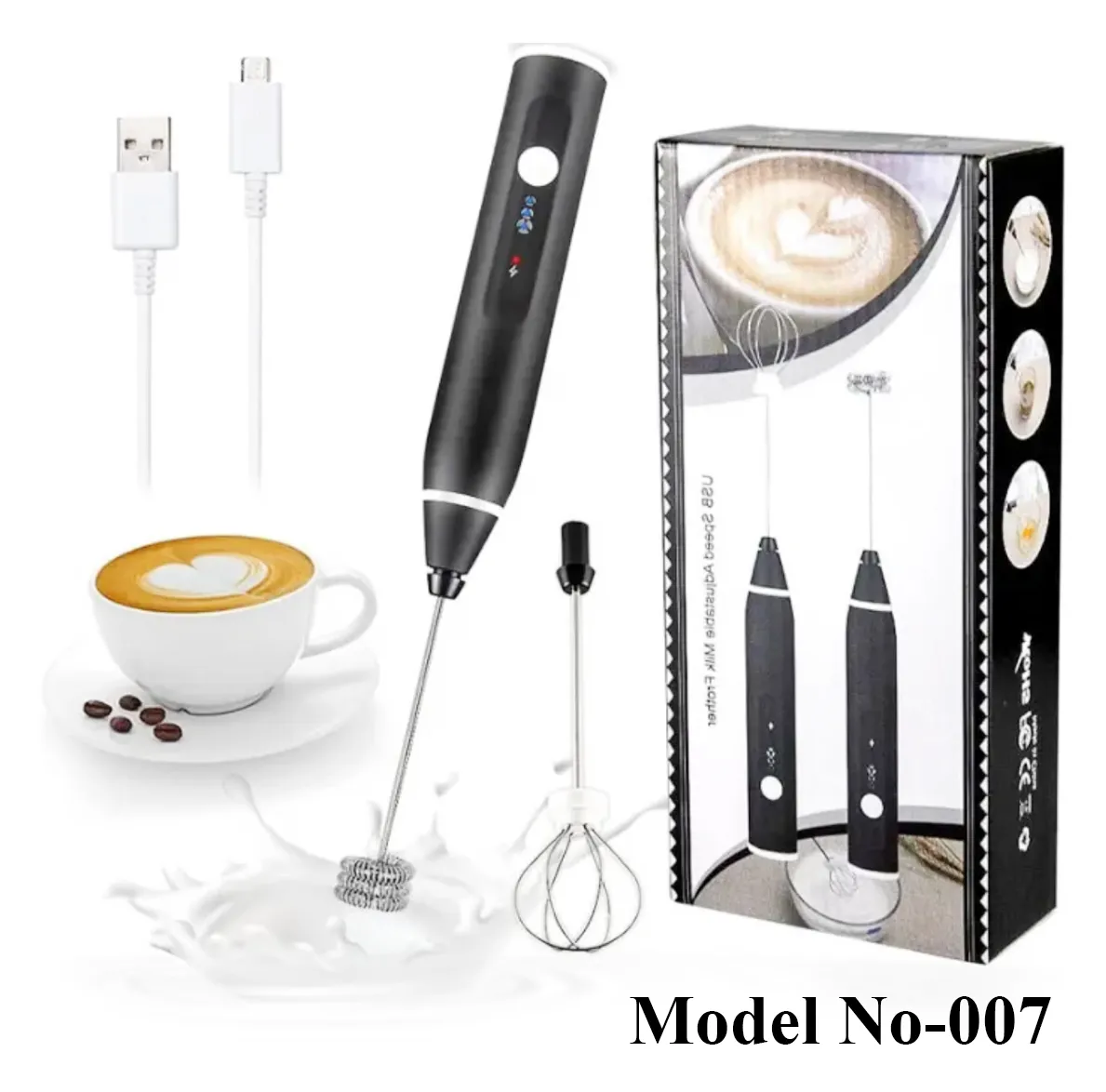 Primo Caf Milk Frother, Black