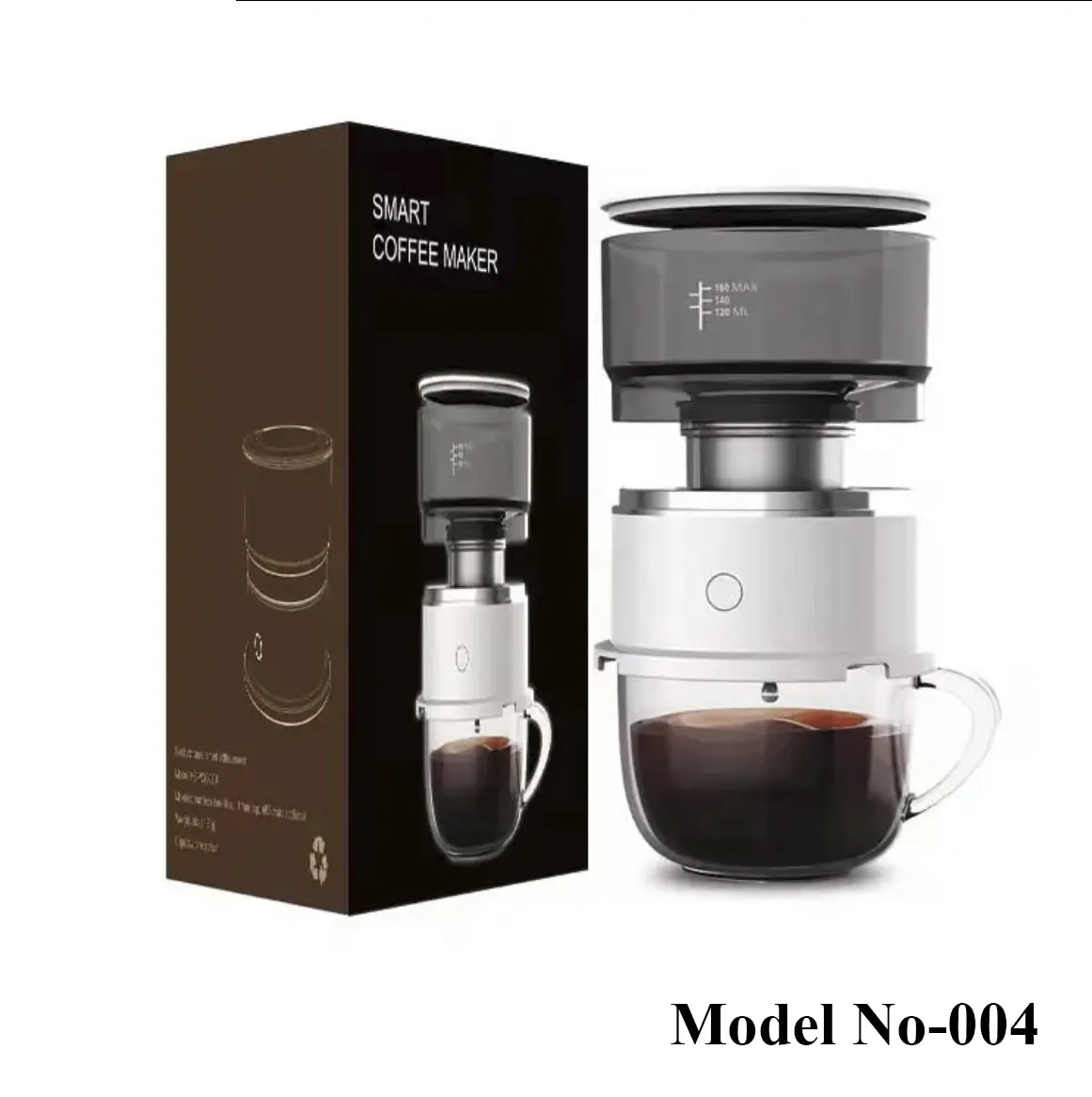 Primo Caf Small Drip Coffee Maker, Black