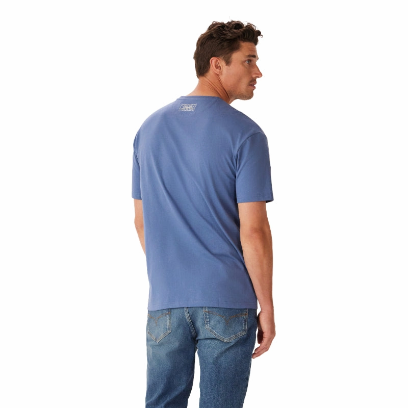 Special Price Today R.M.Williams 1932 Mens T-Shirt - Bright Blue