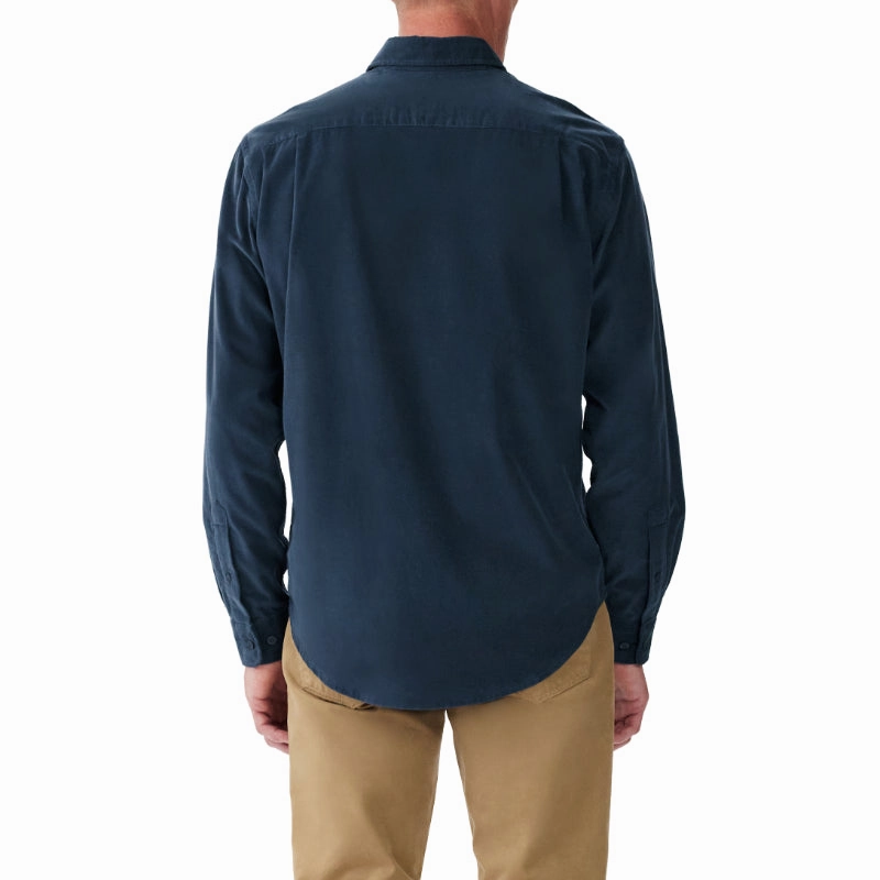 R.M.Williams Classic Mens Shirt - Blue Corduroy Exclusive Online Deal Last Chance Offer