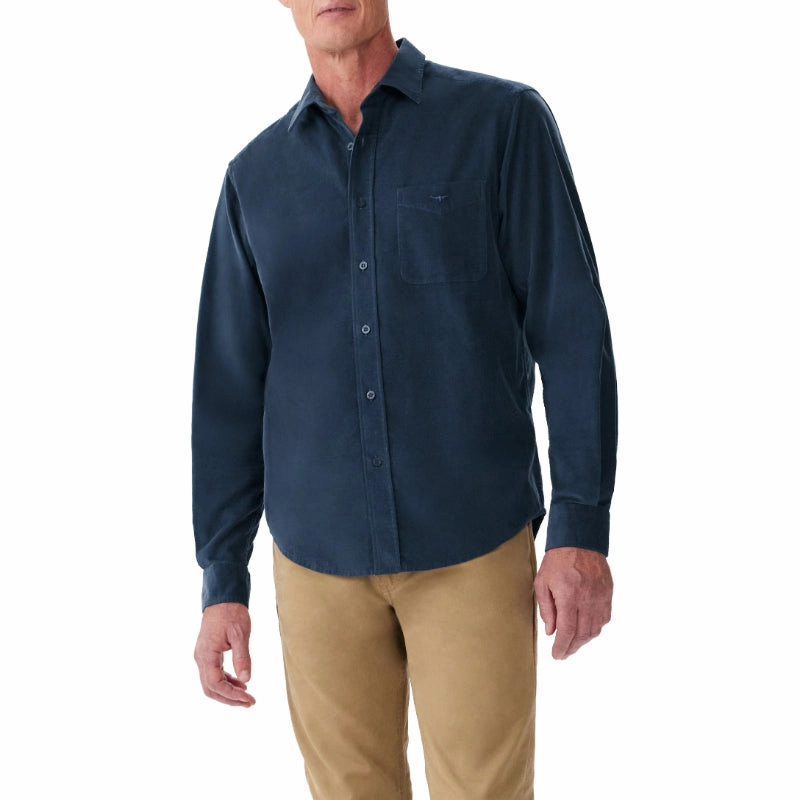 R.M.Williams Classic Mens Shirt - Blue Corduroy Sweet Deal Inside