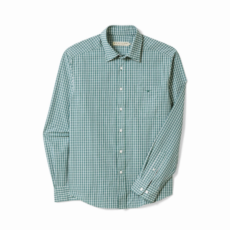 Big Savings Today Big Sale Today R.M.Williams Classic Mens Shirt - Green/Blue