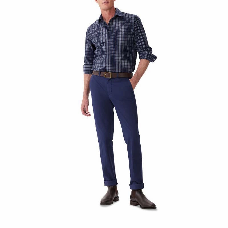 Best Deal Online R.M.Williams Classic Mens Shirt - Navy/Red/Cream