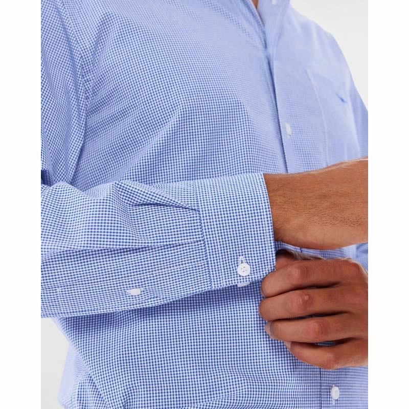 R.M.Williams Coalcliff Mens Cotton Shirt - Blue Limited Time Steal