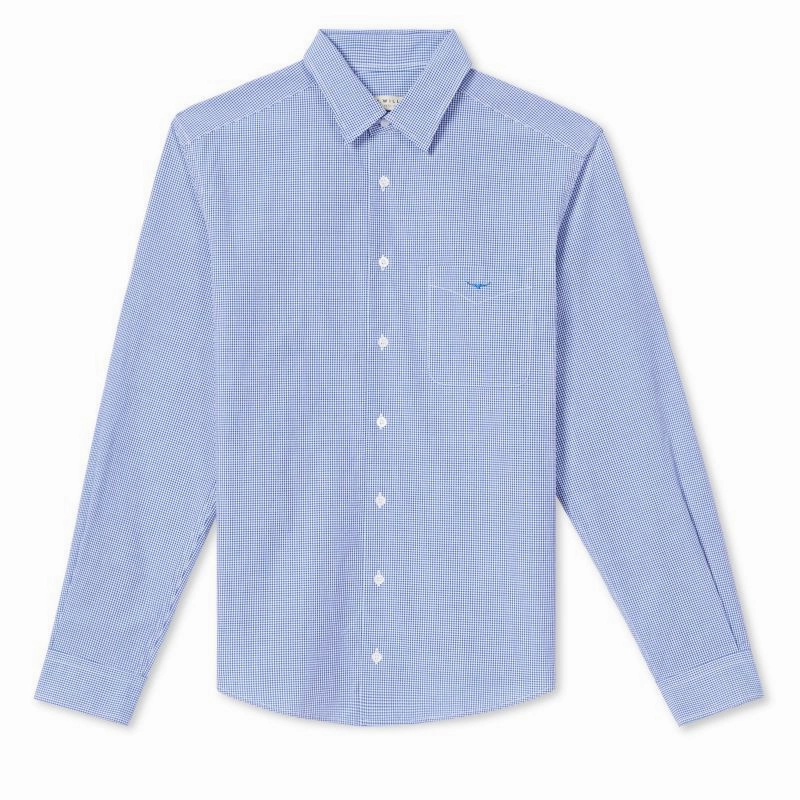 R.M.Williams Coalcliff Mens Cotton Shirt - Blue Best Deal Alert Exclusive Online Offer
