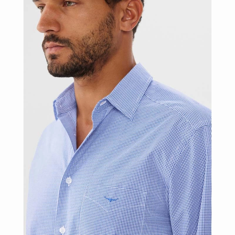 R.M.Williams Coalcliff Mens Cotton Shirt - Blue Best Price Online Dont Miss Big Savings