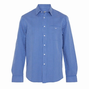 R.M.Williams Collins Mens Shirt - White/Blue Dont Miss Todays Deal Best Price Online
