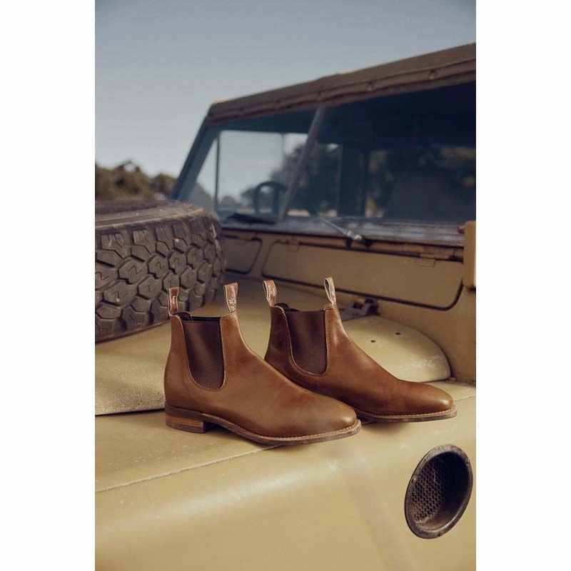 Clearance Sale Now EndofWeek Deals R.M.Williams Comfort Craftsman Mens Leather Boots - Caramel