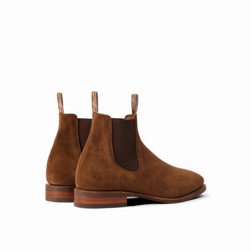 Grab Your Deal Today R.M.Williams Comfort Craftsman Mens Suede Boots - Dark Cedar