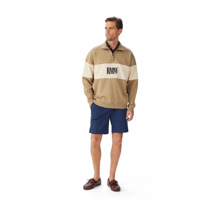 Shop Smart Deals R.M.Williams Heritage Mens 1/4 Zip Sweatshirt - Mud