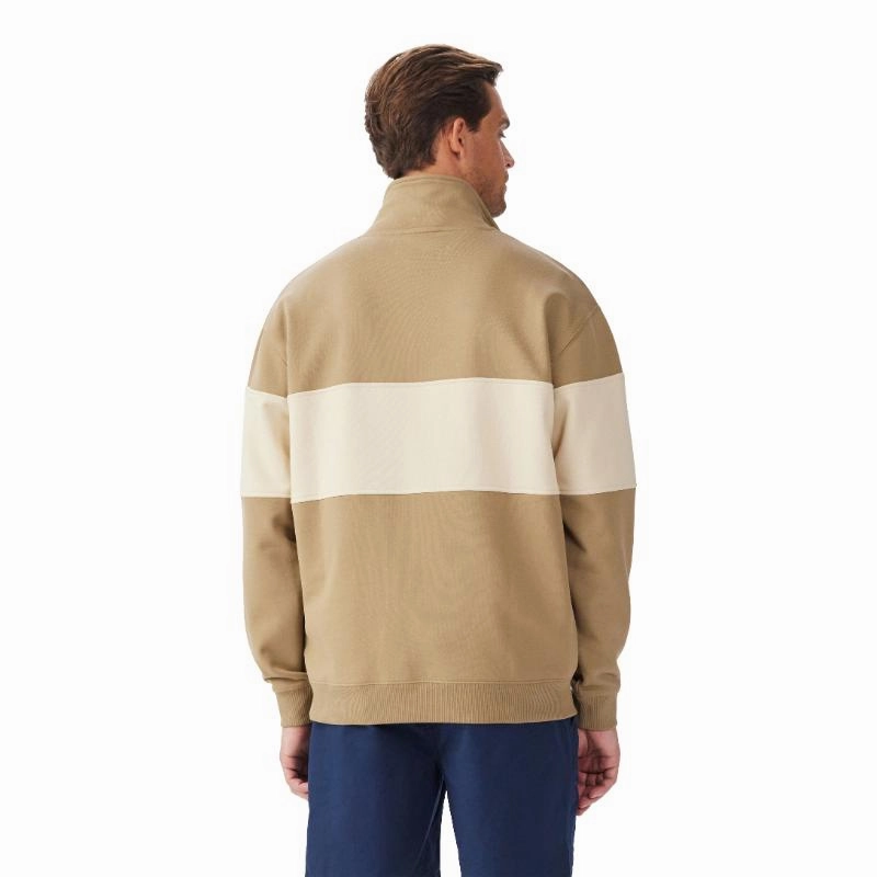 R.M.Williams Heritage Mens 1/4 Zip Sweatshirt - Mud Special Deals Online