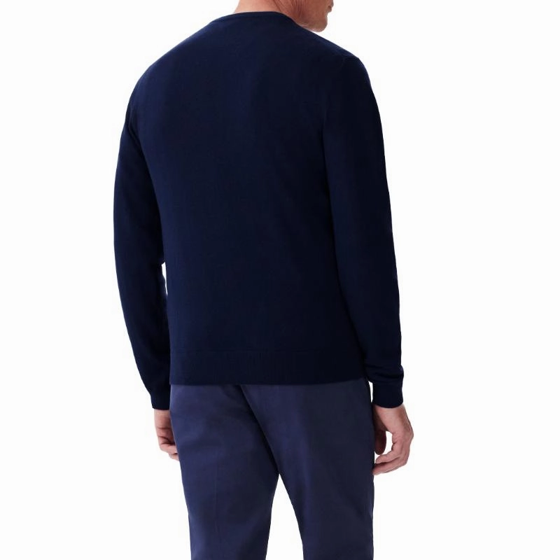 Best Seller Discount R.M.Williams Howe Mens Australian Extra Fine Merino Crew Neck Sweater - Navy