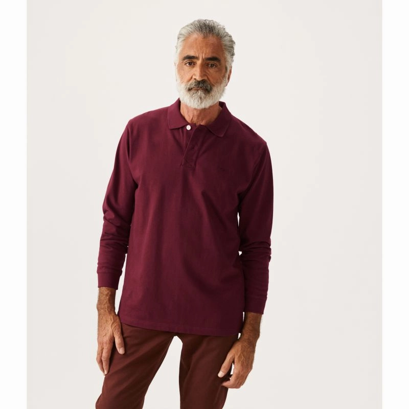 R.M.Williams Kaniva Mens Rugby Shirt - Maroon Hot Picks Today Weekend Flash Offer