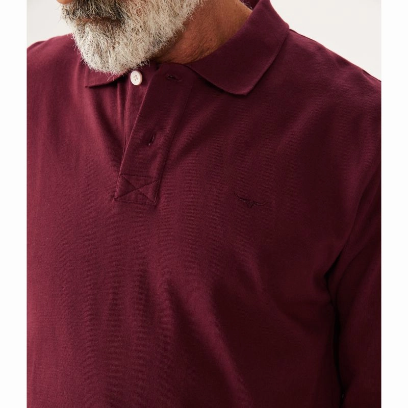 Grab It Fast R.M.Williams Kaniva Mens Rugby Shirt - Maroon