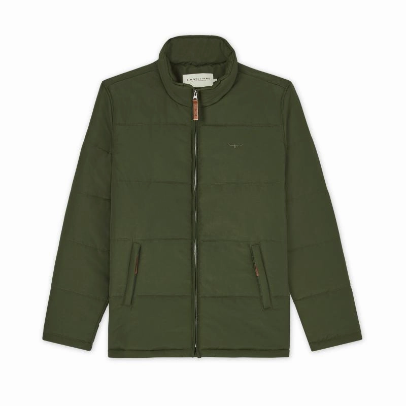 New Arrival Discount R.M.Williams Patterson Creek Mens Puffer Jacket - Forest Green