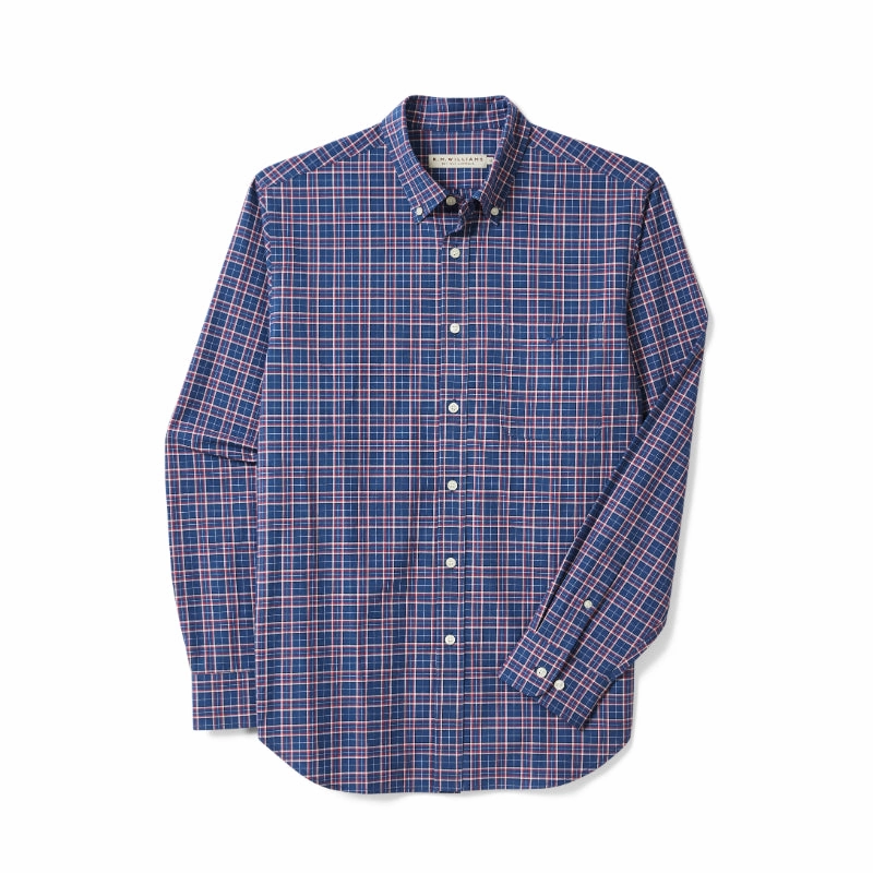 Today Only Hot Pick Deal of the Day R.M.Williams Regular Button Down Collar Mens Shirt - Indigo