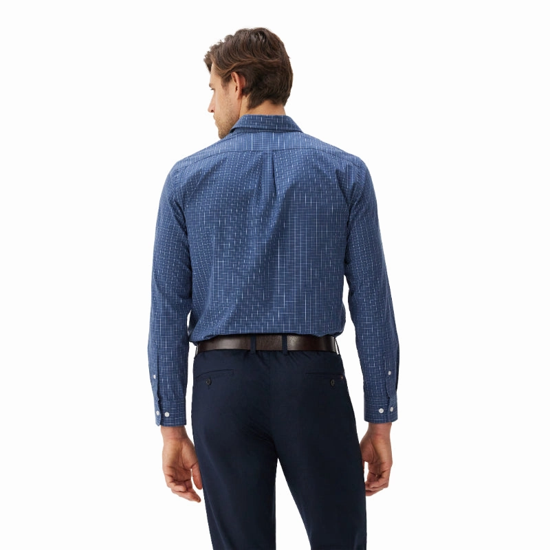 R.M.Williams Regular Mens Shirt - Navy Limited Time Discount Grab Todays Deal