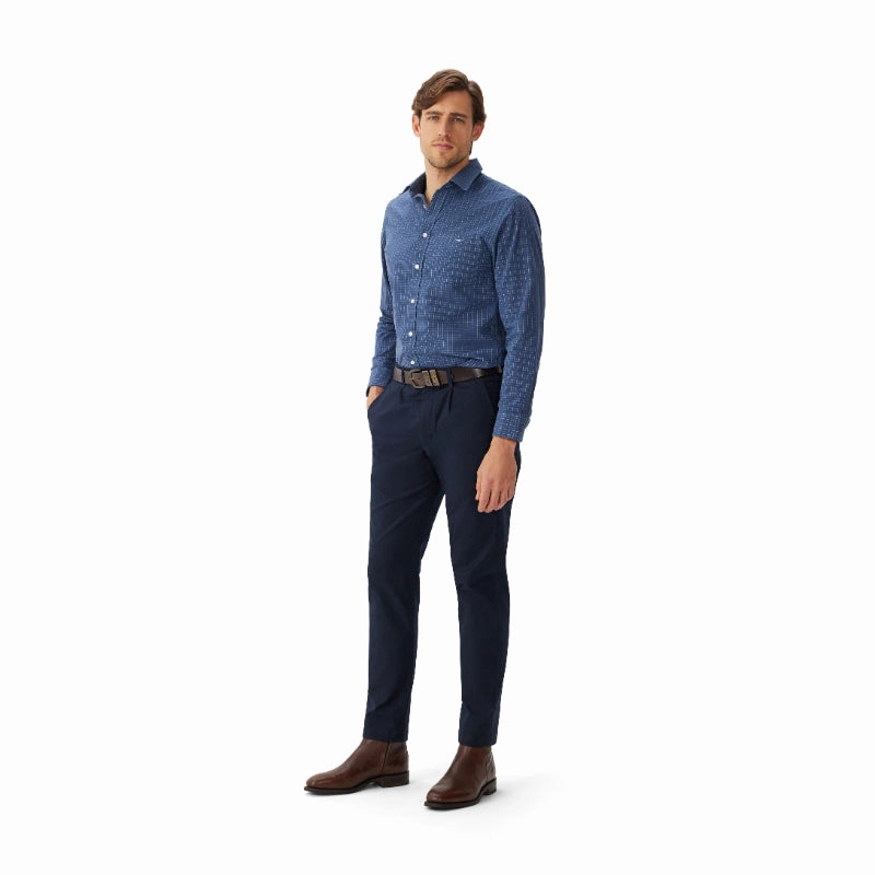 R.M.Williams Regular Mens Shirt - Navy Mega Discount Event Shop Todays Picks