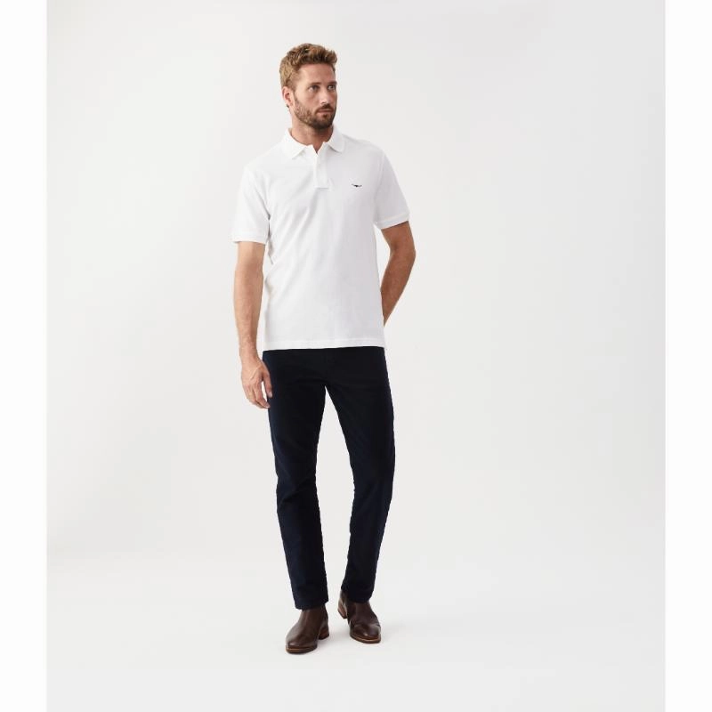 R.M.Williams Rod Mens Polo Shirt - White Clearance Event Today