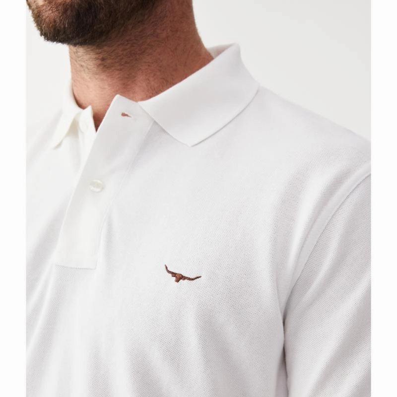 Mega Savings Now Weekend Specials R.M.Williams Rod Mens Polo Shirt - White