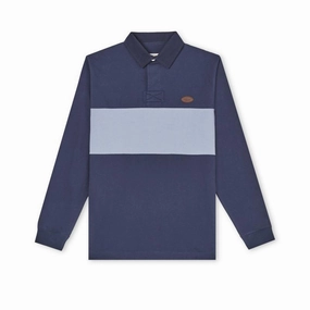 Exclusive Deal Inside Limited Offer Alert R.M.Williams Trentham Quilted Mens Rugby Shirt - Blue/Navy