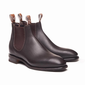 R.M.Williams Yearling Comfort Craftsman Wide Fit Mens Boot - Chestnut Weekend Flash Offer