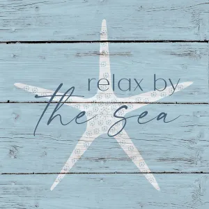 Relax By The Sea By Susan Jill (Framed) (Small) - Light Blue