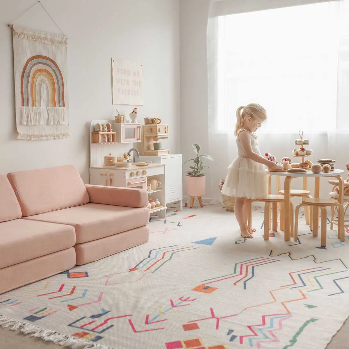 Remi Multi-Colour Abstract Tribal PET Rug