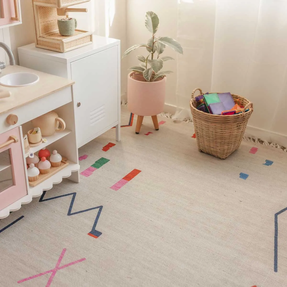 Remi Multi-Colour Abstract Tribal PET Rug