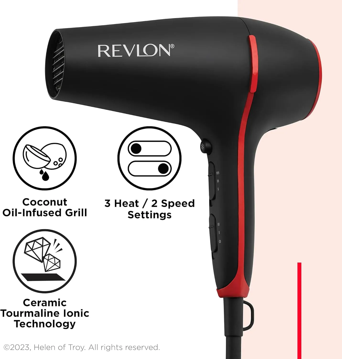 Revlon Hairdryer, 2000Watts, Black
