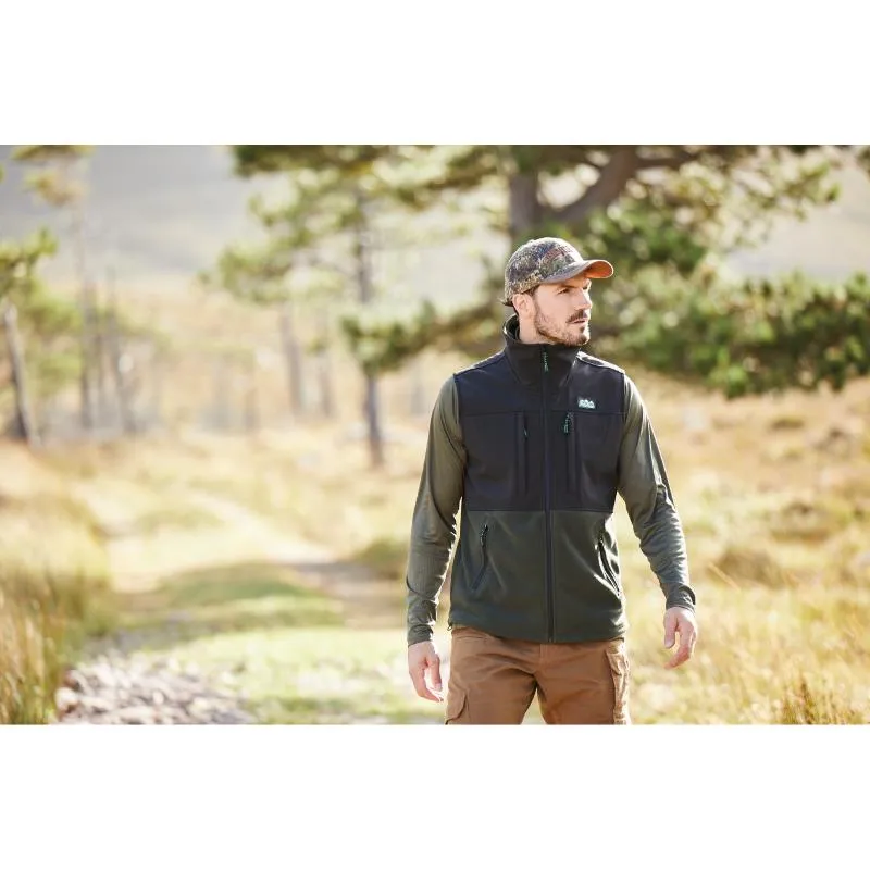 Ridgeline Hybrid Mens Fleece Gilet - Field Olive Limited Time Steal