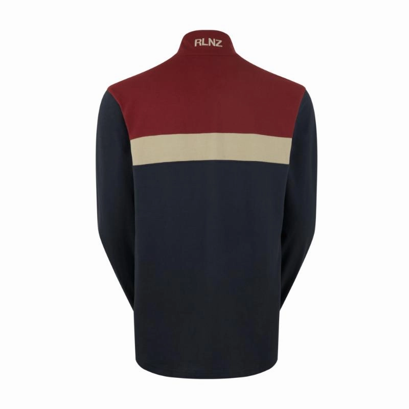 Ridgeline Backslider 1/4 Zip Rugby Sweatshirt - Navy Multi Dont Wait Save Today
