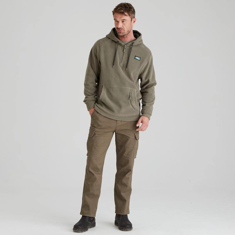 Sale Ending Soon Ridgeline Ballistic Mens Fleece Hoodie - Smokey Olive