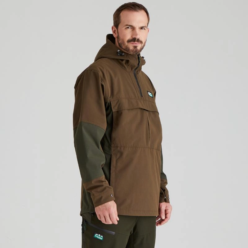 Big Sale Today Ridgeline Cambrian Mens Waterproof Smock - Bark/Deep Forest
