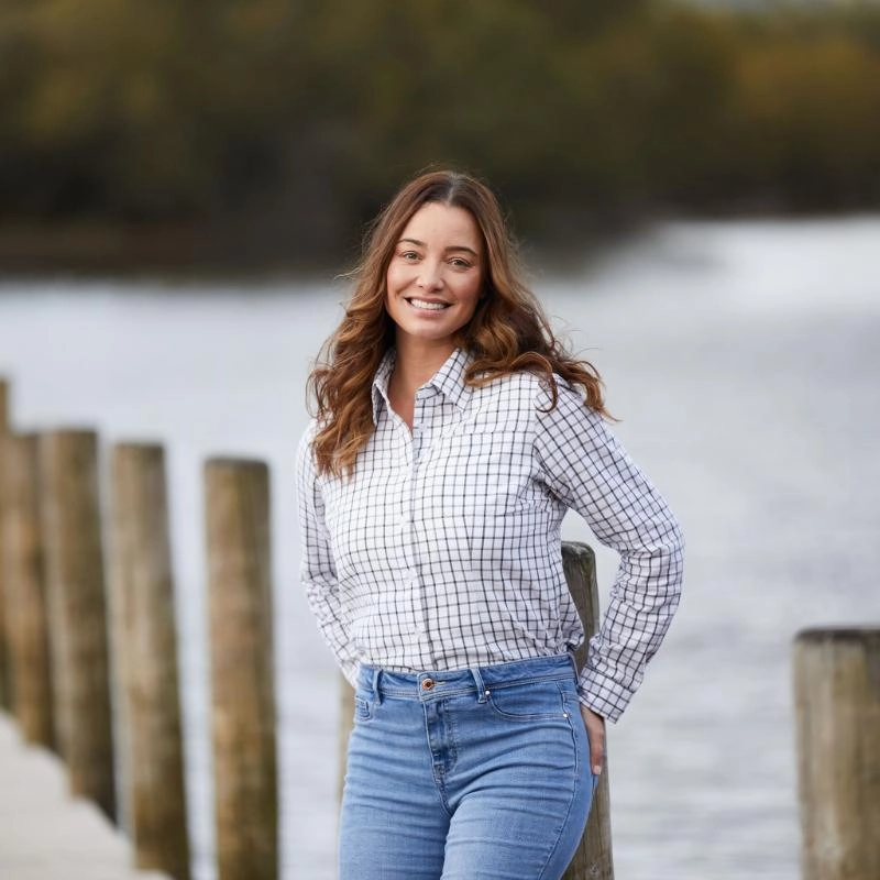 Shop the Savings Ridgeline Sedgebrook Ladies Shirt - Deep Forest/Smokey Olive