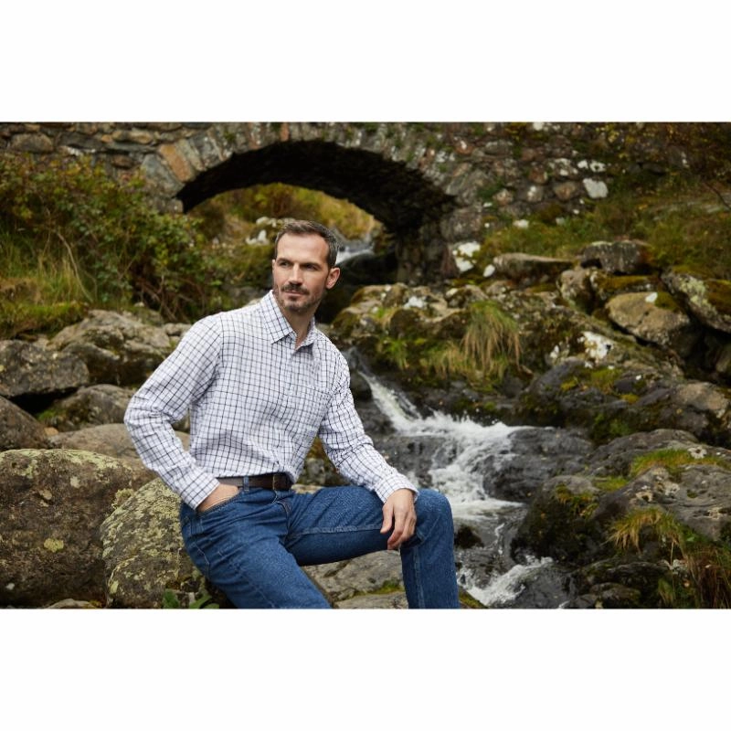 Ridgeline Sedgebrook Mens Regular Fit Shirt - Navy/Storm Clearance Alert Now Big Savings Event