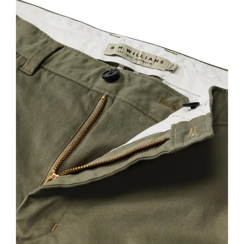 R.M.Williams Berwick Mens Chino Trousers - Olive Price Drop Alert Trending Now Offer