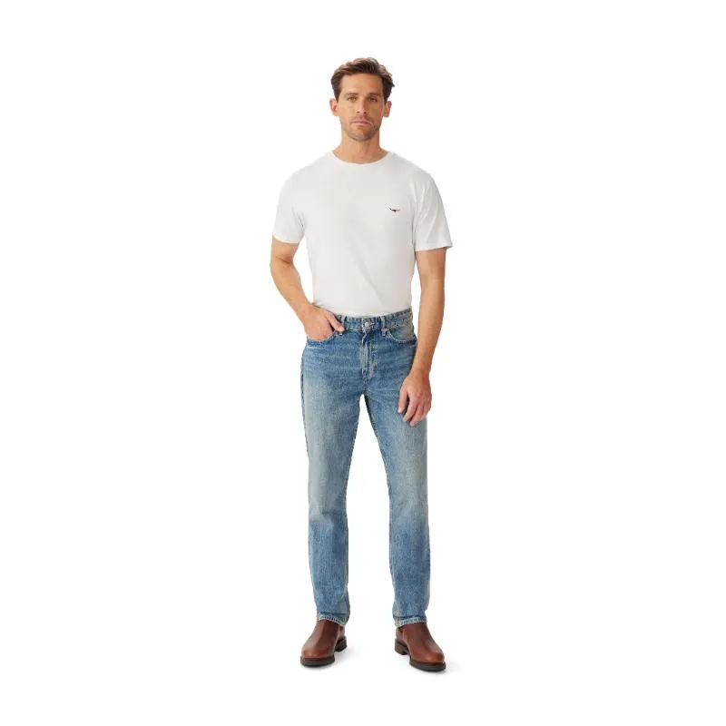 R.M.Williams Loxton Mens Jeans - Roughout Indigo Daily Hot Deal