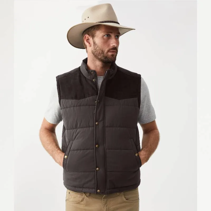 R.M.Williams Mens Carnarvon Vest - Chocolate Grab It Now