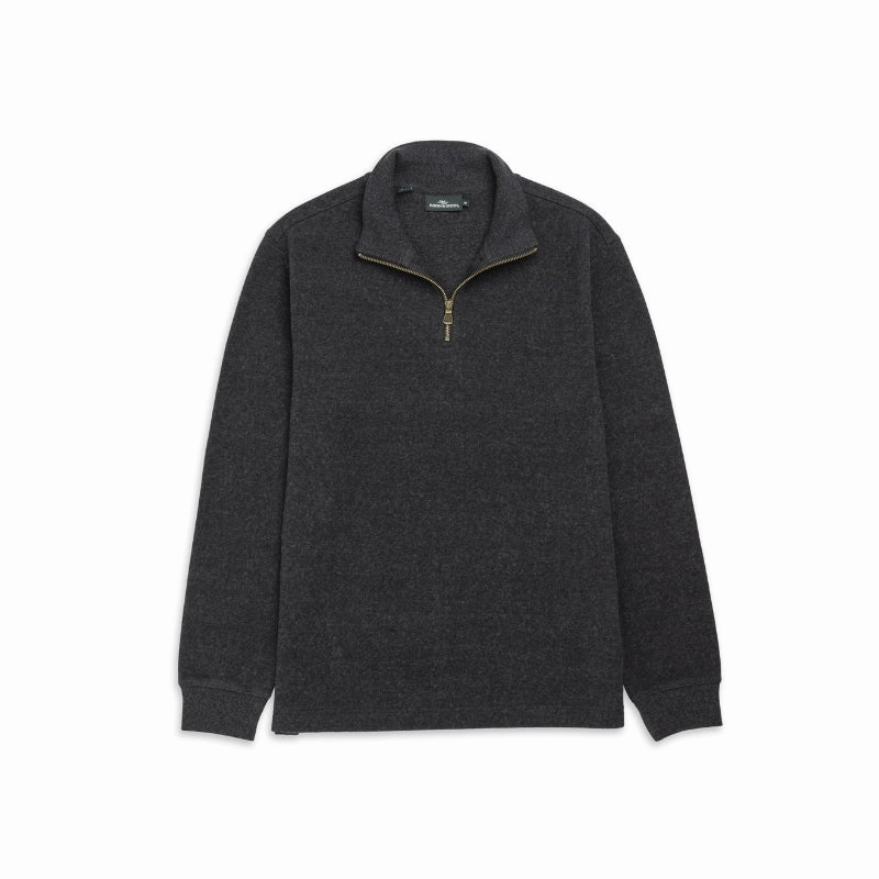 Daily Hot Deal Special Price Offer Rodd & Gunn Alton Avenue Mens 1/4 Zip Jumper - Asphalt