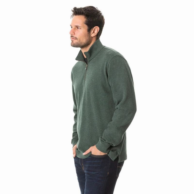 Trending Now Offer Rodd & Gunn Alton Avenue Mens 1/4 Zip Jumper  - Forest