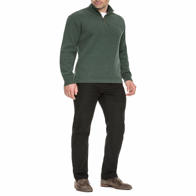 Rodd & Gunn Alton Avenue Mens 1/4 Zip Jumper  - Forest Limited Time Hot Deal