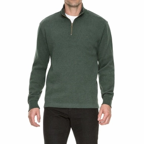 Todays Trending Deals Rodd & Gunn Alton Avenue Mens 1/4 Zip Jumper  - Forest
