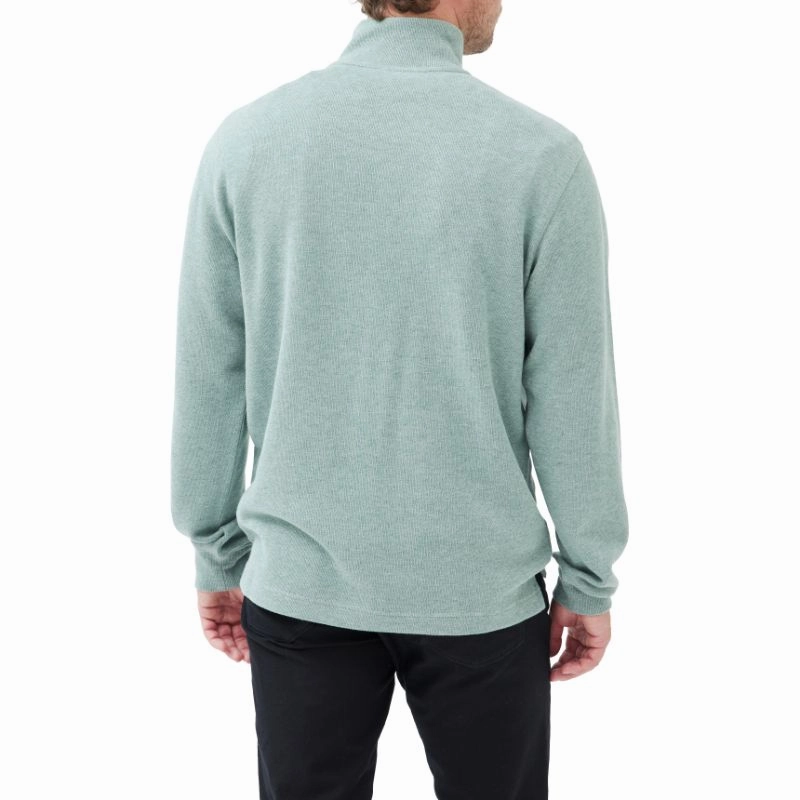 Weekend Flash Offer Price Drop Today Rodd & Gunn Alton Avenue Mens 1/4 Zip Jumper - Sage