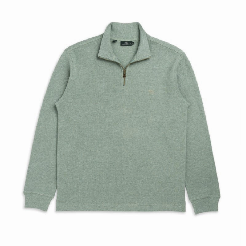 Price Slash Today Limited Time Offer Rodd & Gunn Alton Avenue Mens 1/4 Zip Jumper - Sage