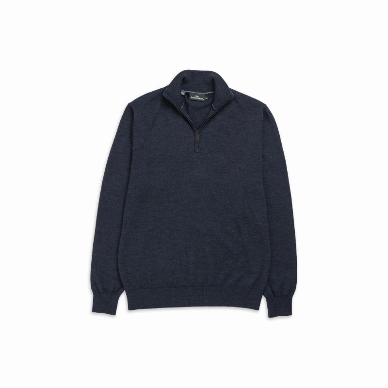 MustHave Clearance Clearance Sale Now Rodd & Gunn Calderwell New Zealand Zqrx Merino 1/4 Zip Mens Jumper - Midnight
