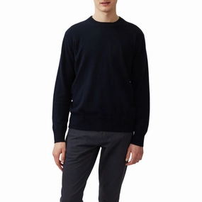 Todays Hot Savings Trending Hot Picks Rodd & Gunn Christchurch Merino Cashmere Crew Neck Mens Jumper - Deep Ocean