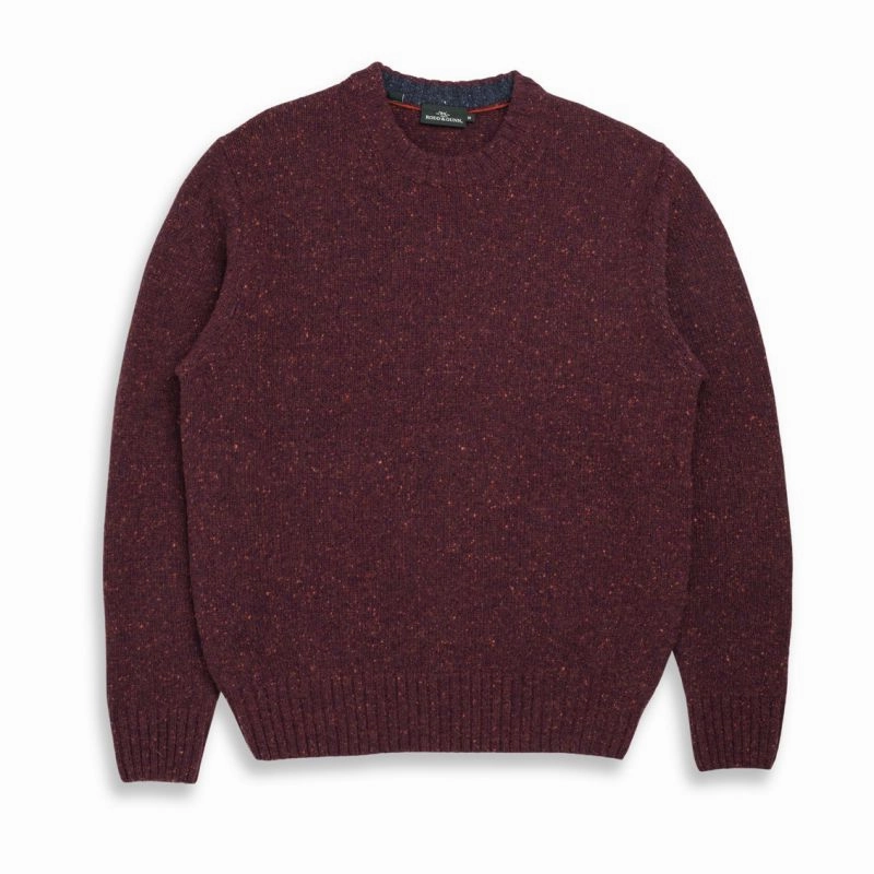 Exclusive Holiday Deal Shop Now Save Rodd & Gunn Cox Road Mens Merino Alpaca Jumper - Garnet