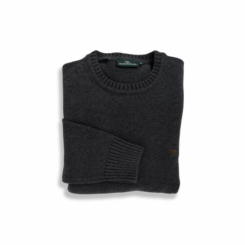 Flash Pick Today Rodd & Gunn Crew Neck Gunn Mens Jumper - Charcoal