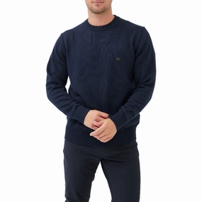 Online Exclusive Savings Rodd & Gunn Crew Neck Gunn Mens Jumper - Sapphire